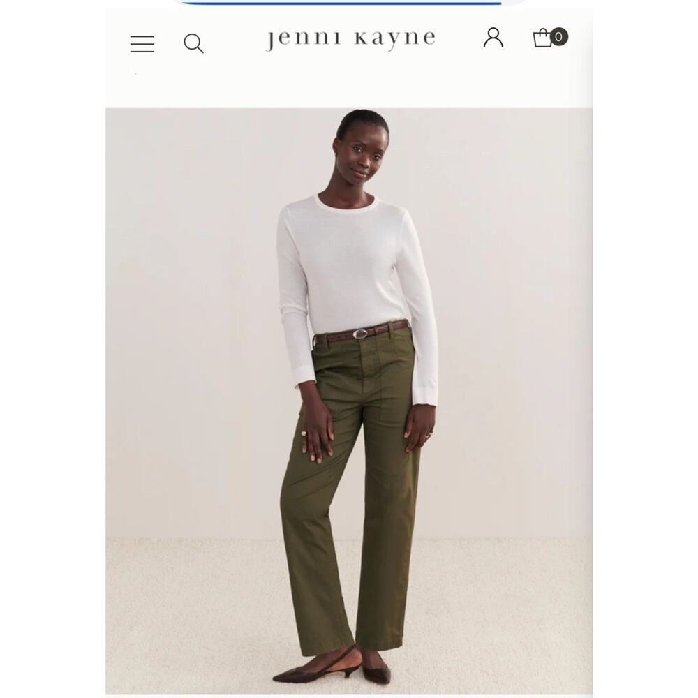 Jenni Kayne Sz 4 Relaxed Army Pant Olive NWT